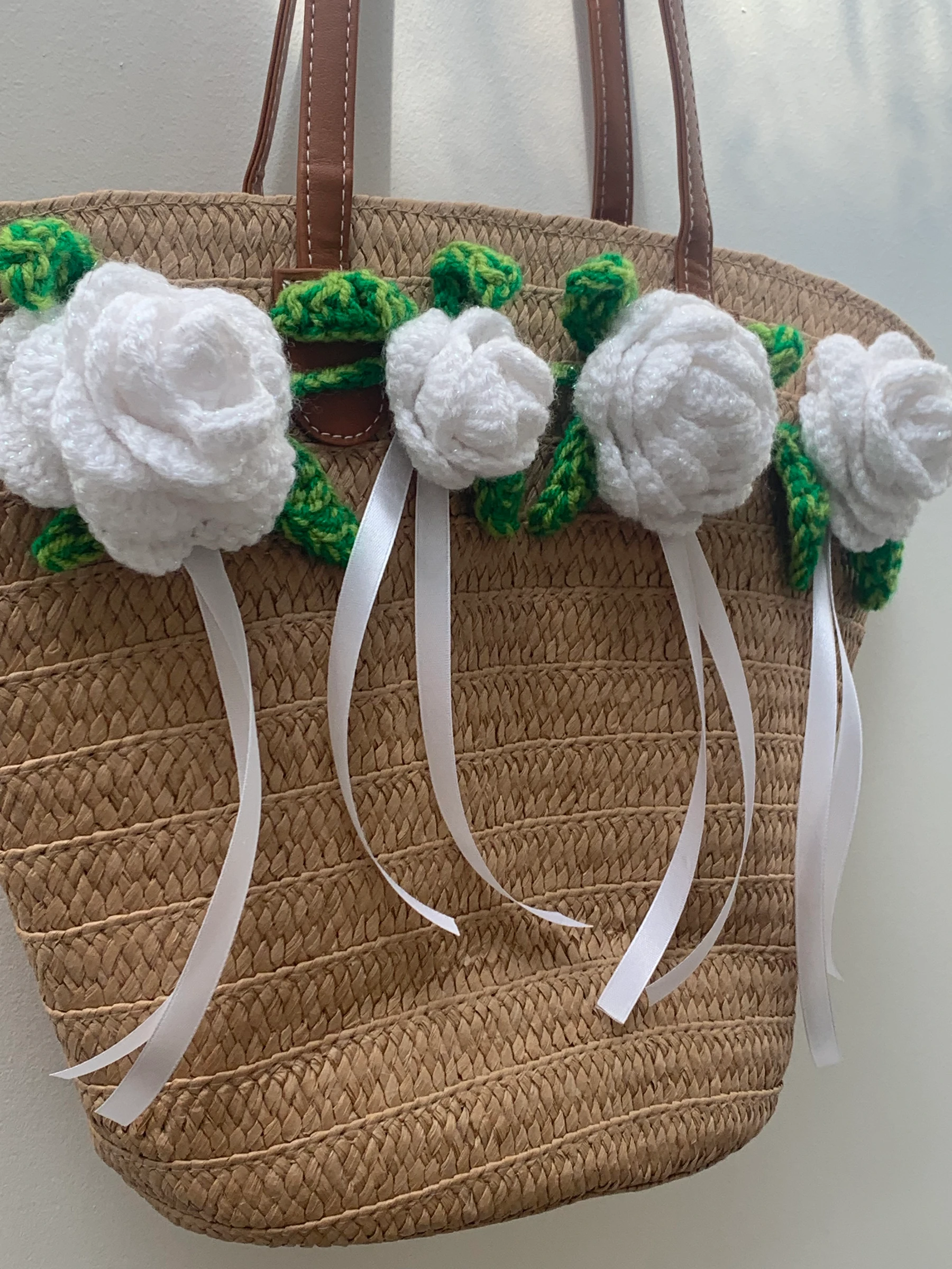 Basket/Bag by White Roses, Made By Anne. SALE! – photo 4